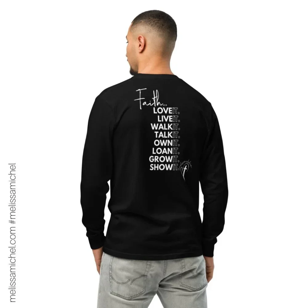 New! Faith Unisex Garment-Dyed Heavyweight Long-Sleeve Shirt - Picture 6 of 8